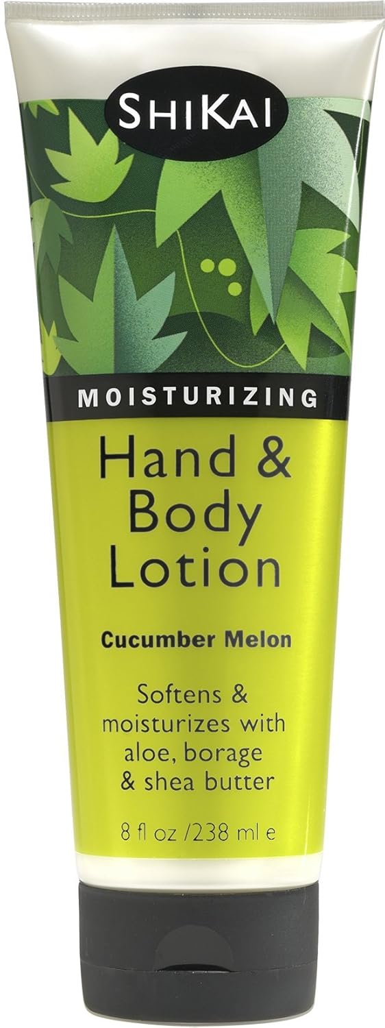 ShiKai Hand & Body Lotion, Cucumber Melon, 8oz | Daily Moisturizing Skincare with Aloe Vera & Vitamin E