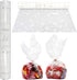 AnapoliZ Christmas Cellophane Wrap Roll, 100’ Ft. Long X 16” Wide, Crystal Clear with Snowflakes
