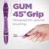 GUM Technique Deep Clean Toothbrush, Compact Soft Toothbrushes for Adults with Sensitive Extra Fine Bristles