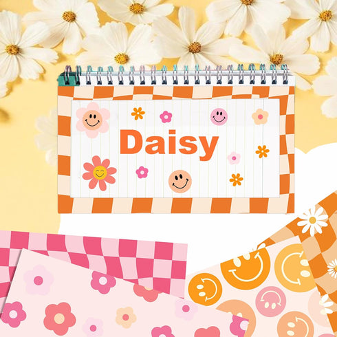 12 Sheets Boho Wrapping Paper, Retro Groovy Gift Wrap for Baby Shower Birthday Wedding DIY Crafts Gift Packing