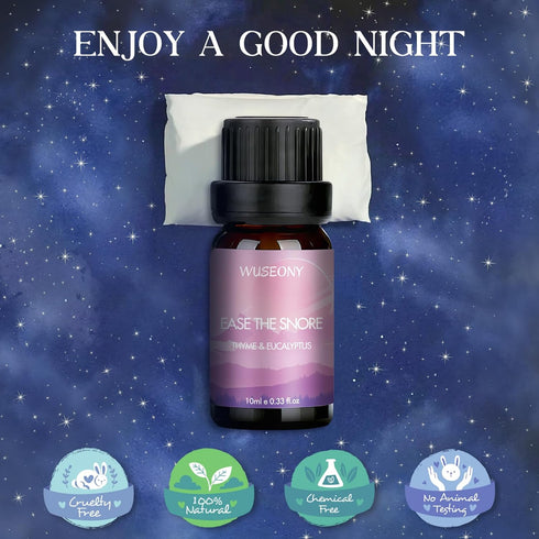 WUSEONY Set Set 6 Sleep Essential Oils for Diffusers for Home, of Essential Oil Blend Aromatherapy - Eucalyptus