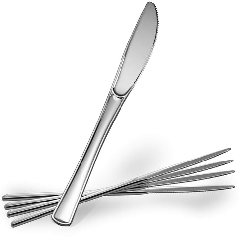Plasticpro Disposable Heavy Duty Gold Plastic Forks, Pack of 40, Fancy Plastic Silverware for Events