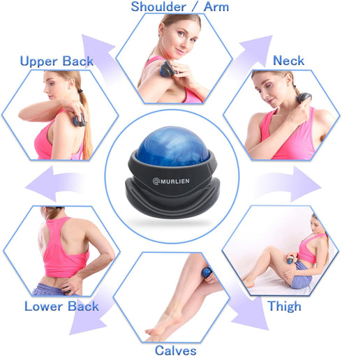 Massage Roller Ball, Tight and Sore Muscles Relief, Manual Massager, Alleviating Shoulder, Arms, Back, Legs, Calves
