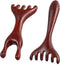 Xinjoduz 2 PCS Wood Head Massager Scalp Stress Relax, Therapy Comb Scratcher Massager