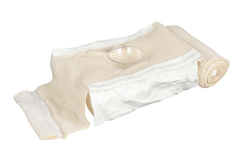 OLAES 4” Flat Modular Trauma Bandage with Pressure Cup, 4" W x 7" L x 2.5" D, Latex-Free