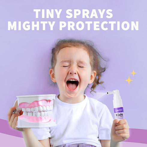 LAB52 Kids Oral Spray, Toddler Toothpaste Helper for Cavity Repair, Fluoride Free, Xylitol Grape Flavor