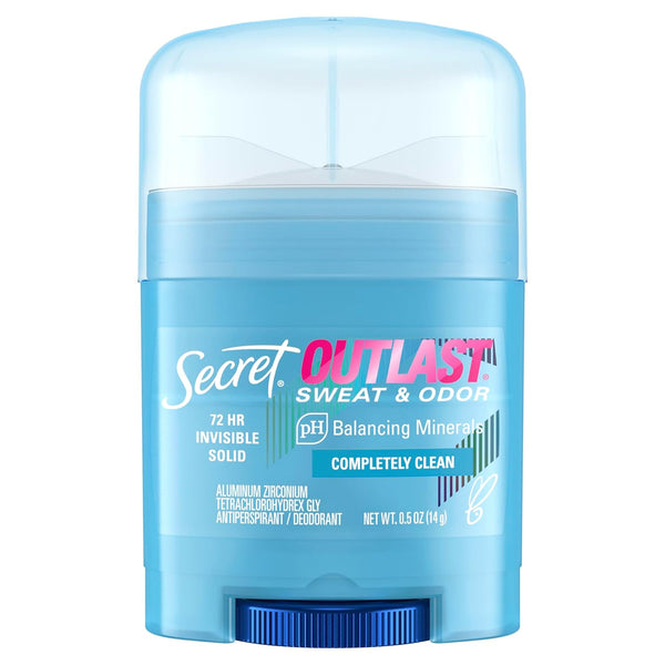 Secret Outlast Antiperspirant Deodorant for Women - 72hr Sweat & Odor Protection, Travel Size 0.5 oz