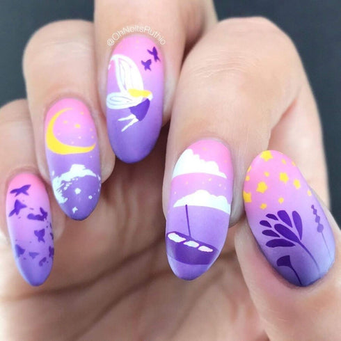 Whats Up Nails - 2 Essential Stamping Polishes (White, Black) for Stamped Nail Art Design, 7 Free, Cruelty Free