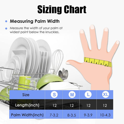 IUCGE 2 4 Rubber gloves dishwashing or Pairs for Kitchen,Cleaning gloves for household Reuseable.