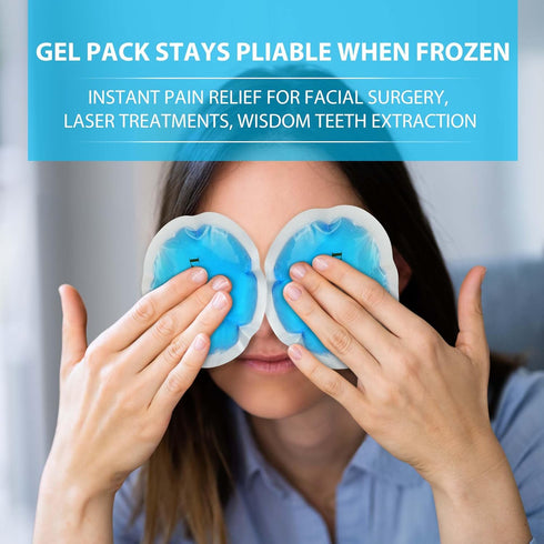 LotFancy Ice Pack for Injuries - 8 Small Reusable Gel Heating Cooling Pads for Hot Cold Therapy