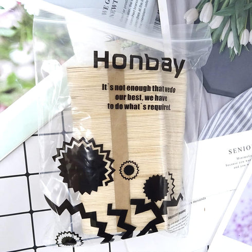 Honbay 200PCS 3 inch Mini Wooden Ice Cream Spoons Sticks Disposable Wooden Tasting Spoons Sampling Spoons Small Dessert