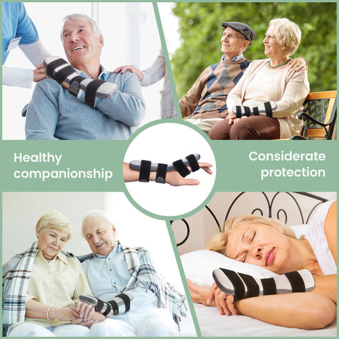 Radial Nerve Palsy Splint for Wrist Drop, Adjustable Static Fingers Fixation Brace for Crutch Palsy and Stroke Hand