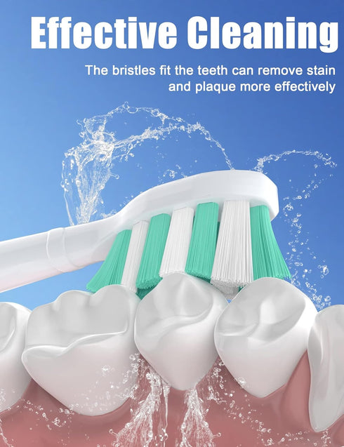 Toothbrush Replacement Heads for Philips Sonicare C1 C2 ProtectiveClean 4100 5100, Snap-on Electric Toothbrush Head, 10