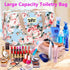 Large Makeup Bag Toiletry Bag for Women, Cosmetic Bag for Traveling (Peony Flower)