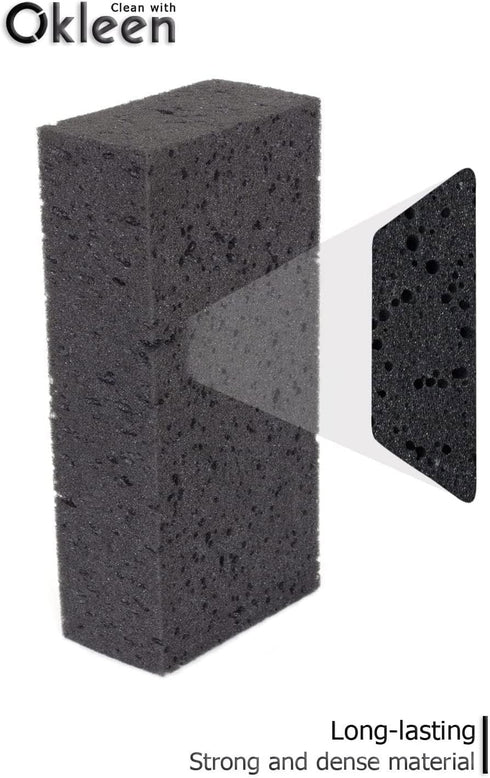 Big Sponge - Made in Europe, 3 Pack Black, Extra Large Odorless Commercial Sponge for All Purpose Cleaning