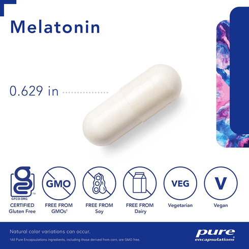 Pure Encapsulations Melatonin 3 mg - Antioxidant Supplement for Natural Sleep Support, 180 Capsules