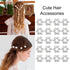 YISSION 20Pcs Mini Rhinestone Flower Hair Clips, Cute White Pearl Hair Pins, Wedding Hair Accessories for Women Girls