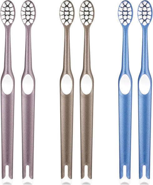 8812 Extra Soft Toothbrushes for Adults, 10000+ Bristles for Sensitive Teeth and Gum Recession (Full Head, 6 Count)