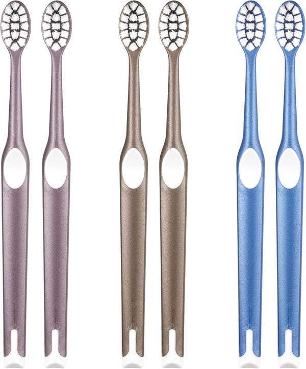 8812 Extra Soft Toothbrushes for Adults, 10000+ Bristles for Sensitive Teeth and Gum Recession (Full Head, 6 Count)