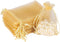 HRX 100pcs Gold Organza Gift Bags, 4 x 6 inch Candy Mesh Drawstring Favor Pouches for Wedding Christmas Party
