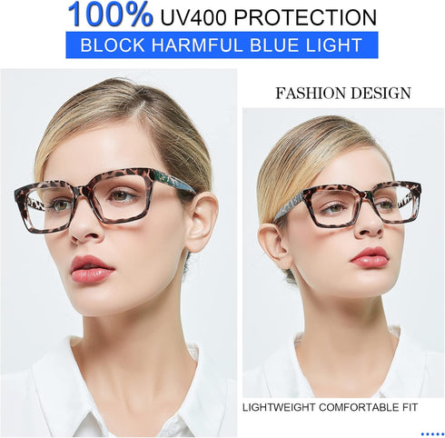 MARE AZZURO Computer Glasses, Women's Blue Blocking Eyewear, Stylish Gaming Eyeglasses