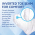 IMPRESA 2-Pair Extra Wide Unisex White Socks for Lymphedema & Bariatric Use, Oversized Calf Socks for Men & Women