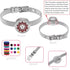 YWLI 10 Essential Oil Diffuser Bracelet with Gift Box Aromatherapy Locket Adjustable Stainless Steel Flowers Watch