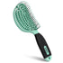 NuWay 4HAIR Double Curved Detangling Brush, U.S. Patented, Hair Dryer Safe, Mint Green