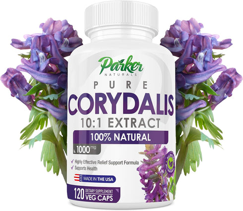 Pure Corydalis Natural Relief Extract, 1,000 Mg per Serving, 120 Capsules