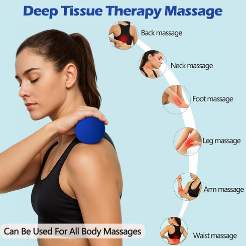 Set: Set Physical Massage Therapy Ball Lacrosse & Spiky Ball for Myofascial Release, Plantar Fasciitis, Stress Relief