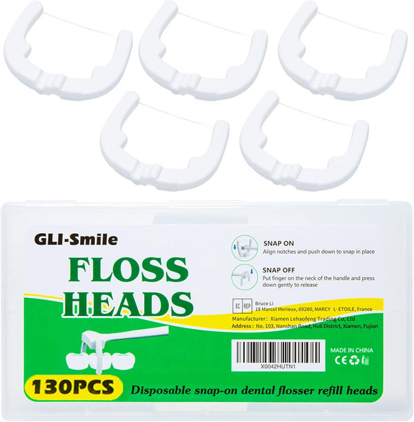 Ultraclean Access Flosser Refill Heads, Durable Plaque Removal for Oral Care - 130ct