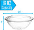 Mr Miracle Clear 18 Ounce Plastic Salad Bowls with Snap-On Lids, Pack of 50, Airtight Disposable Containers for Lunch