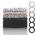 Silk Hair Ties - 22 Momme 100% Pure Mulberry Silk Scrunchies for Hair Sleep, 6 Pack (Black*2, Navy*1, Lotus Pink*1,