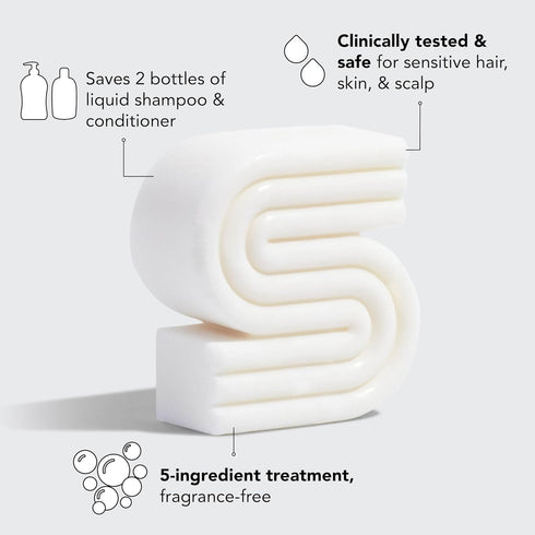 Kitsch 2-in-1 Shampoo Bar & Body Wash Bar | Sensitive Scalp & Skin | Vegan Soap Bar, 3.2oz