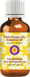 Deve Herbes Pure Ginger Lily Essential Oil 15ml (0.50 oz) - Aromatherapy Oil for Relaxation and Wellness