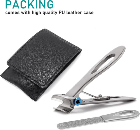 Toenail Clippers for Thick Toenails – Ultra Sharp Wide Jaw Opening Heavy Duty Stainless Steel for Seniors and Adults