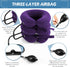 Neck Stretcher, Adjustable Cervical Traction Device for Neck Pain Relief, Inflatable Neck Brace for Home Use (Purple)