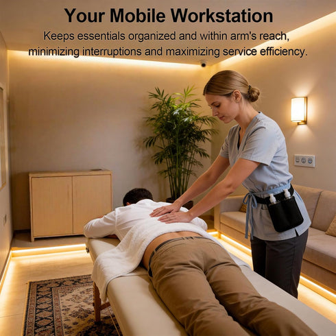 Hubaltuye 2 250ml Massage Holster, Massage Lotion Holster, Massage Oil Holster for Therapists and Professionals, It