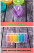 HoneyHu 7 2 Weekly Pill Organizer Day AM PM, Large Times a Day Vitamin Box with Extra Large Compartments, Leak Proof