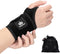 INDEEMAX 2 Pack Copper Wrist Brace Support for Carpal Tunnel, Pain Relief, Adjustable Compression Wraps, Black
