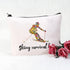 POFULL Skiing Bag, Skiing Team Gifts, Survival Kit for Ski Lover Enthusiasts Cosmetic Bag