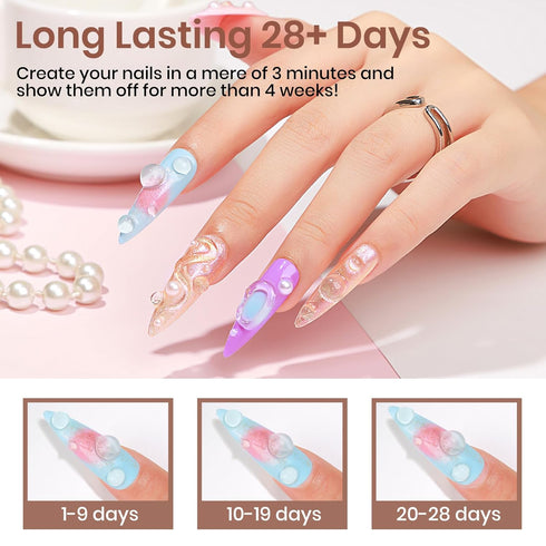 MIZHSE 3D Nail Gel, Clear Nail Sculpting Gel 15g for 5D Embossed Nail Art Decoration and Manicure Charms