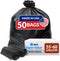 Reli. Heavy Duty Trash Bags - 55-60 Gallon, 50 Large Black Garbage Bags, Made in USA