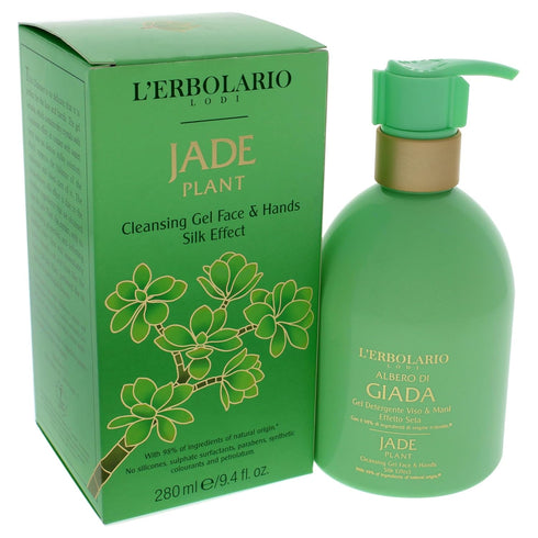 L'Erbolario Jade Plant Cleansing Gel for Face and Hands - Floral & Citrus Fragrance, 9.4 Oz Body Wash with Moisturizing