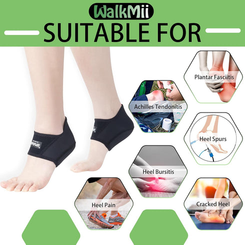 Plantar Fasciitis Heel Protectors Cups, Heel Cushions for Heel Pain Relief, Achilles Tendonitis, Cracked Heel, Heel
