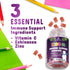 Immune Support Gummies for Kids & Toddlers, 120 Gummies, with Vitamin C, Zinc & Echinacea, Natural Berry Flavor