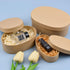 WANDIC Paper Mache Box, Set of 3 Oval Paper Mache Containers with Lids for Painting, Crafting & Storage Accessories