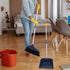 KALLORY Broom and Dustpan Set, Dust Pan and Broom Combo for Floor Cleaning, Upright Long Handle Broom for Indoor