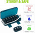 Vikie 3 (3x7 Weekly Pill Organizer Times a Day with Morn NOON Night Sections, BPA-Free, Portable & Moisture-Proof