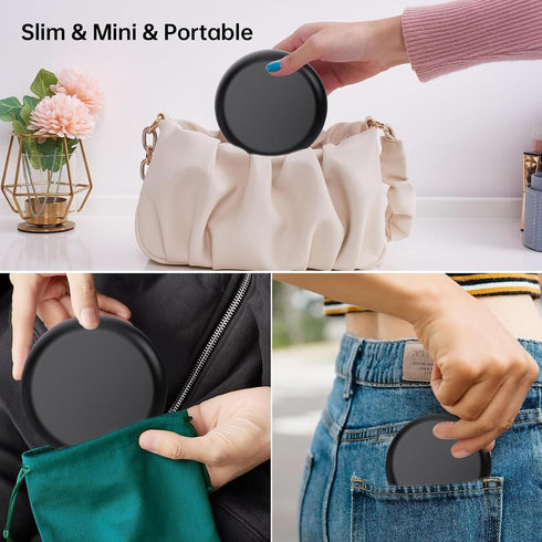 Slim Aligner Retainer Case Compatible with Invisalign, Cute Black Mouth Guard Case with Removal Tool & Brush